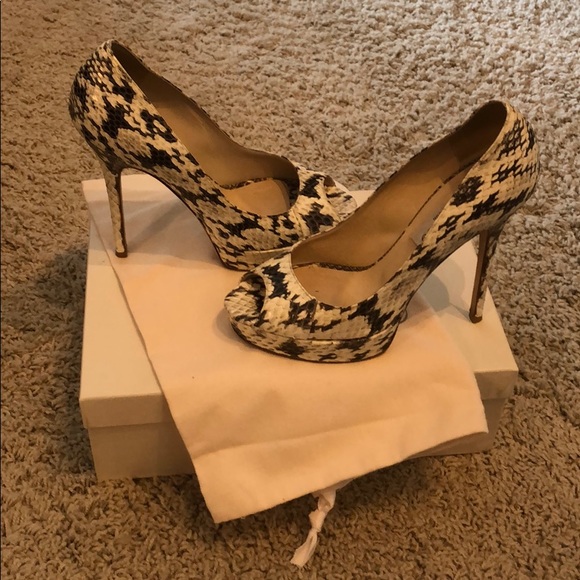 Jimmy Choo Crown Platform Heels 38 - Picture 2 of 6